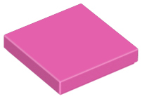 Dark Pink Tile 2 x 2 with Groove