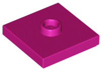 Magenta Plate, Modified 2 x 2 with Groove and 1 Stud in Center (Jumper)