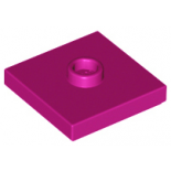 Magenta Plate, Modified 2 x 2 with Groove and 1 Stud in Center (Jumper)