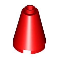 Red Cone 2 x 2 x 2 - Completely Open Stud