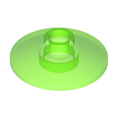 Trans-Bright Green Dish 2 x 2 Inverted (Radar)