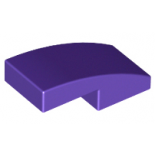 Dark Purple Slope, Curved 2 x 1 No Studs