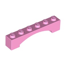 Bright Pink Brick, Arch 1 x 6 Raised Arch