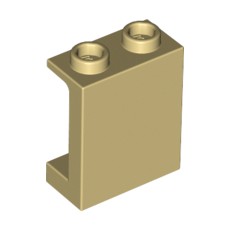 Tan Panel 1 x 2 x 2 with Side Supports - Hollow Studs