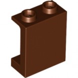 Reddish Brown Panel 1 x 2 x 2 with Side Supports - Hollow Studs