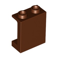 Reddish Brown Panel 1 x 2 x 2 with Side Supports - Hollow Studs