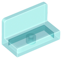 Trans-Light Blue Panel 1 x 2 x 1 with Rounded Corners