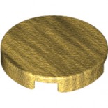 Pearl Gold Tile, Round 2 x 2 with Bottom Stud Holder