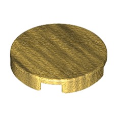 Pearl Gold Tile, Round 2 x 2 with Bottom Stud Holder