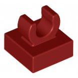 Dark Red Tile, Modified 1 x 1 with Clip