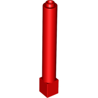 Red Support 1 x 1 x 6 Solid Pillar
