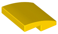 Yellow Slope, Curved 2 x 2 No Studs