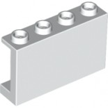 White Panel 1 x 4 x 2 with Side Supports - Hollow Studs