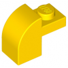 Yellow Slope, Curved 2 x 1 x 1 1/3 with Recessed Stud