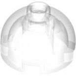 Trans-Clear Brick, Round 2 x 2 Dome Top with Bottom Axle Holder - Hollow Stud