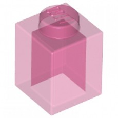 Trans-Dark Pink Brick 1 x 1