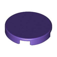 Dark Purple Tile, Round 2 x 2 with Bottom Stud Holder