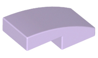 Lavender Slope, Curved 2 x 1 No Studs