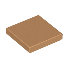 Medium Nougat Tile 2 x 2 with Groove