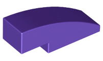 Dark Purple Slope, Curved 3 x 1 No Studs