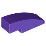 Dark Purple Slope, Curved 3 x 1 No Studs