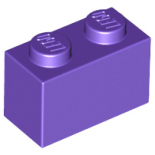 Dark Purple Brick 1 x 2