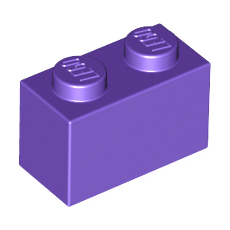Dark Purple Brick 1 x 2