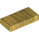 Pearl Gold Tile 1 x 2 with Groove