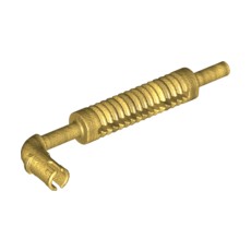 Pearl Gold Vehicle, Exhaust Pipe with Technic Pin, Flat End