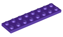 Dark Purple Plate 2 x 8