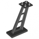 Black Support 2 x 4 x 5 Stanchion Inclined, 5mm Wide Posts