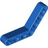 Blue Technic, Liftarm 1 x 7 Bent (4 - 4) Thick