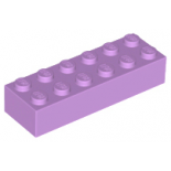 Medium Lavender Brick 2 x 6