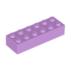 Medium Lavender Brick 2 x 6