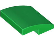 Green Slope, Curved 2 x 2 No Studs