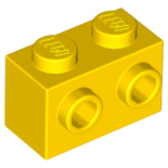 Yellow Brick, Modified 1 x 2 with Studs on 1 Side