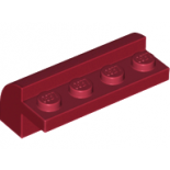 Dark Red Slope, Curved 2 x 4 x 1 1/3 with Four Recessed Studs