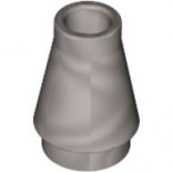 Flat Silver Cone 1 x 1 with Top Groove
