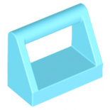 Medium Azure Tile, Modified 1 x 2 with Handle