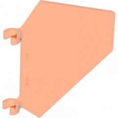 Trans-Neon Orange Flag 5 x 6 Hexagonal