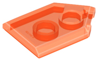 Trans-Neon Orange Tile, Modified 2 x 3 Pentagonal