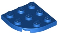 Blue Plate, Round Corner 3 x 3