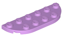 Medium Lavender Plate, Round Corner 2 x 6 Double