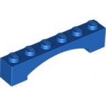 Blue Brick, Arch 1 x 6 Raised Arch
