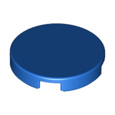 Blue Tile, Round 2 x 2 with Bottom Stud Holder