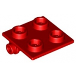 Red Hinge Brick 2 x 2 Top Plate Thin