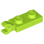 Lime Plate, Modified 1 x 2 with Clip Horizontal on End