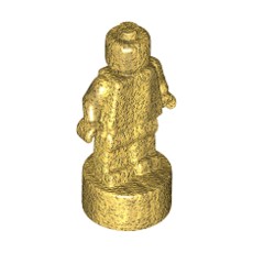 Pearl Gold Minifig, Utensil Trophy Statuette
