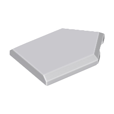 Light Bluish Gray Tile, Modified 2 x 3 Pentagonal