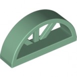 Sand Green Window 1 x 4 x 1 2/3 with Spoked Rounded Top